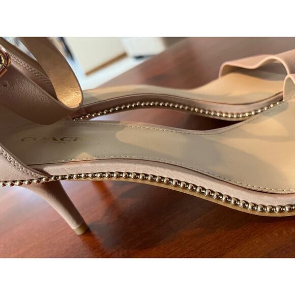 Coach Maude Two Piece Kitten Heel Dress Sandals Size 9.5 - Picture 4 of 12